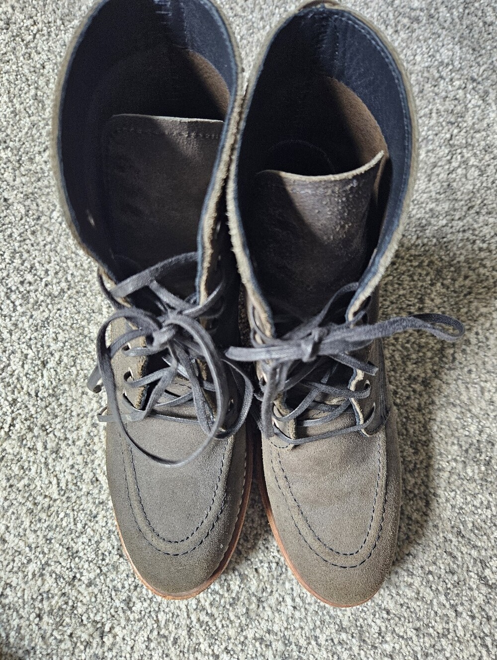 Olive Redwing Suede Lace-Up Ankle Boots - Picture 3 of 9